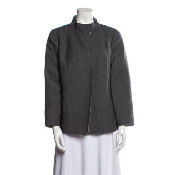 valentino Authentic Vintage Solid Gray Long Sleeve Wool Blazer Jacket 14 Large - Picture 1 of 8